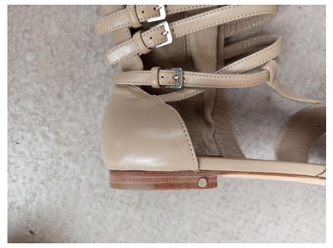 Laurence Dacade Sandalen aus Leder Beige Größe 40 - Ansicht 9