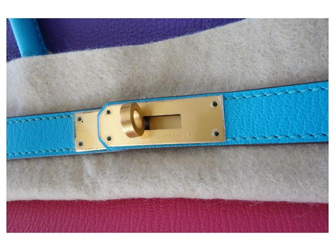 Borsa Hermès Birkin 30 ordine speciale Rosa Blu Multicolore Porpora - vista 6