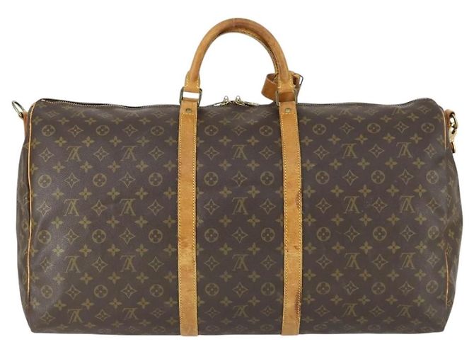 Borsa Keepall Bandoulière Louis Vuitton Monogram Canvas 60 Marrone - vista 2