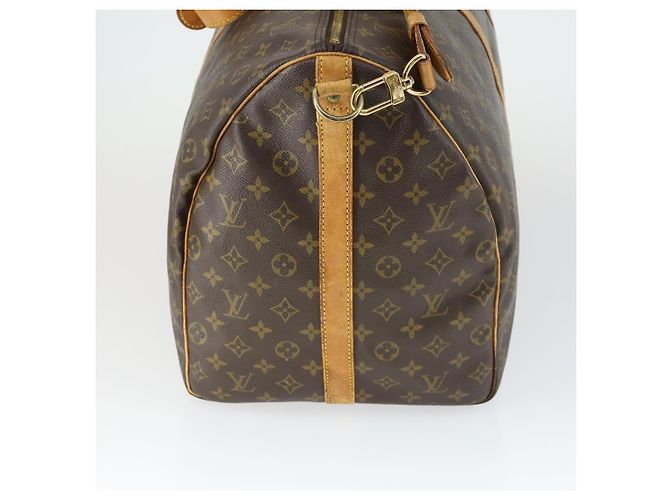 Borsa Keepall Bandoulière Louis Vuitton Monogram Canvas 60 Marrone - vista 3