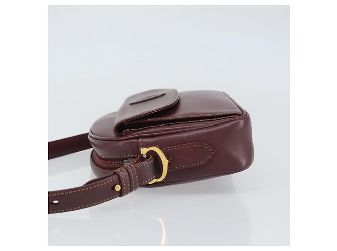 Borsa a Spalla Must de Cartier in Pelle Bordò - vista 4