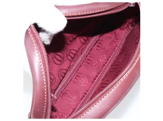 Borsa a Spalla Must de Cartier in Pelle Bordò - vista 5