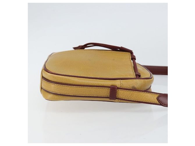Borsa a tracolla in pelle Must de Cartier con frange Giallo - vista 3