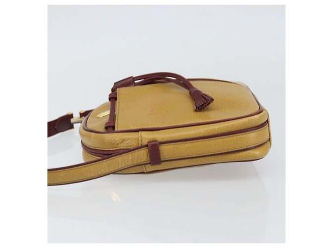 Borsa a tracolla in pelle Must de Cartier con frange Giallo - vista 4