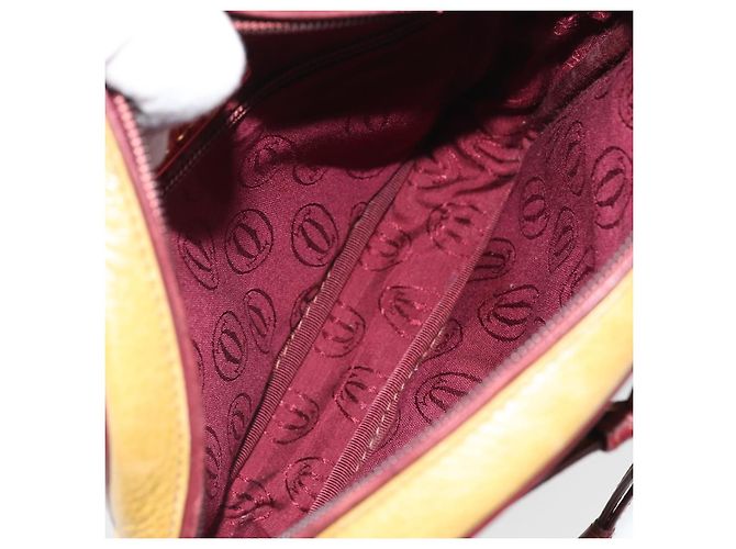 Borsa a tracolla in pelle Must de Cartier con frange Giallo - vista 5