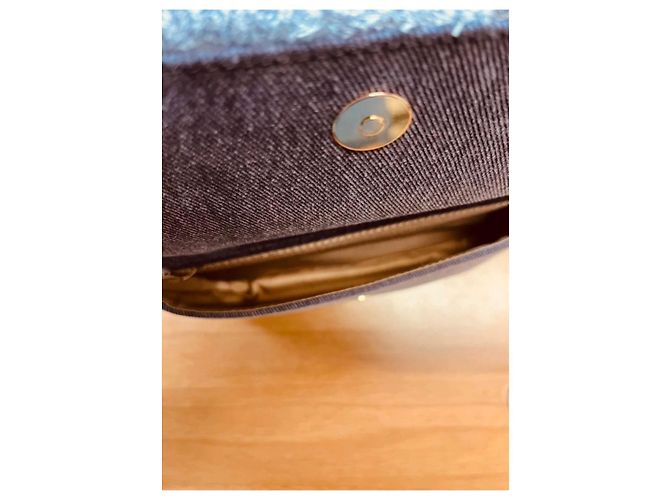 Zaino Love Moschino in denim azzurro e grigio - vista 11
