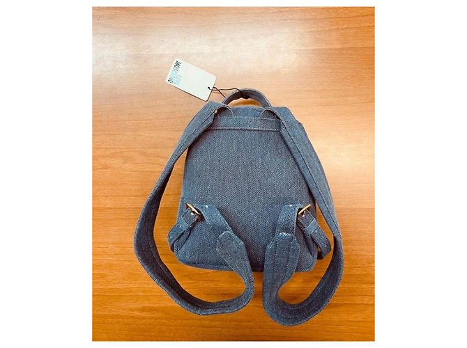 Zaino Love Moschino in denim azzurro e grigio - vista 2