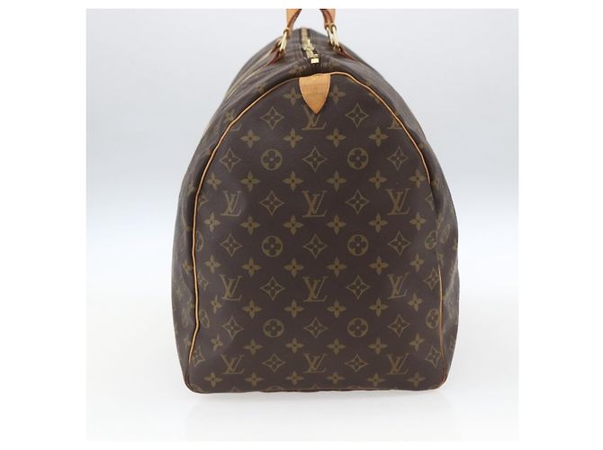 Borsa Keepall Louis Vuitton in tela Monogram 60 Marrone - vista 3