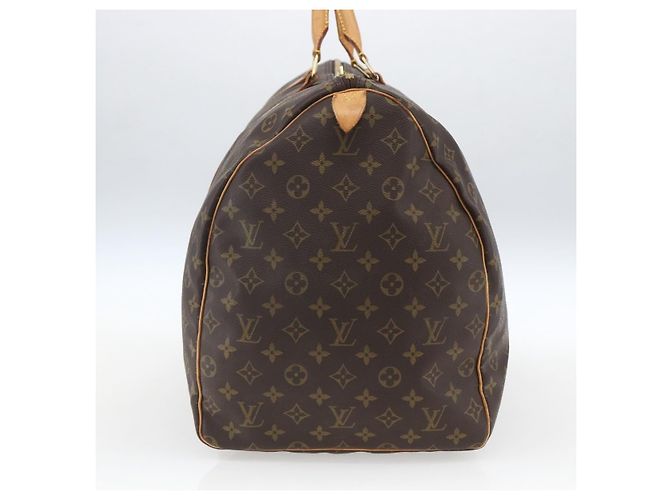Borsa Keepall Louis Vuitton in tela Monogram 60 Marrone - vista 4