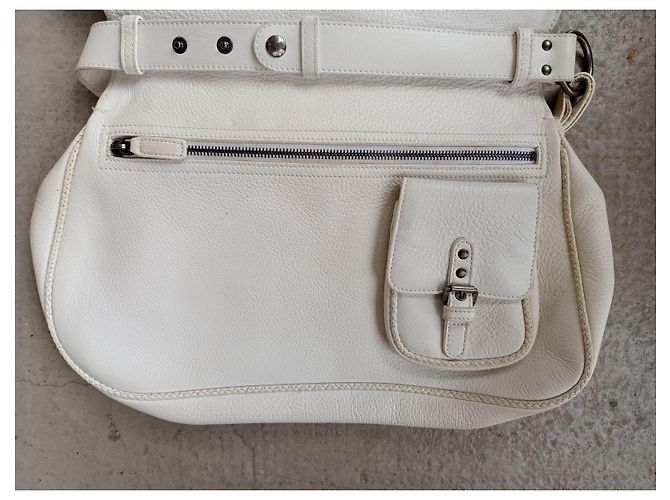 Borsa Dior Gaucho in pelle bianca Bianco - vista 10
