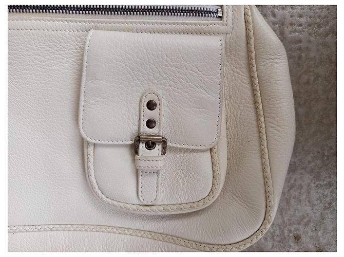 Borsa Dior Gaucho in pelle bianca Bianco - vista 11