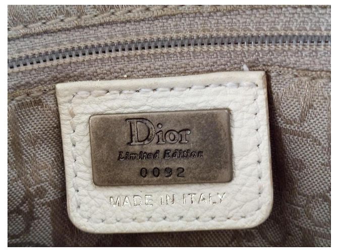 Borsa Dior Gaucho in pelle bianca Bianco - vista 15