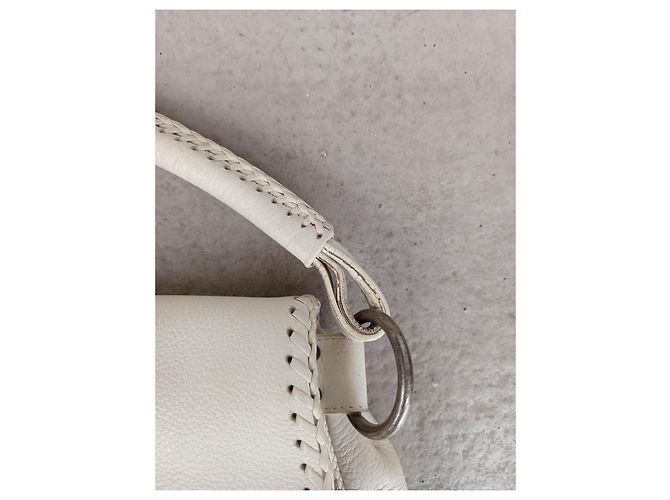 Borsa Dior Gaucho in pelle bianca Bianco - vista 5
