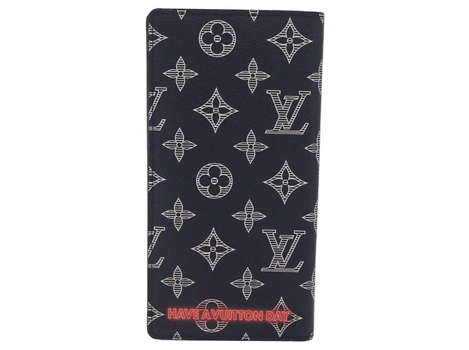 Billetera bifold larga Brazza Louis Vuitton Monogram Comics Azul marino - vista 2