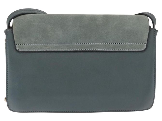 Chloé Borsa a Spalla Faye in Pelle e Camoscio Piccola Verde - vista 2