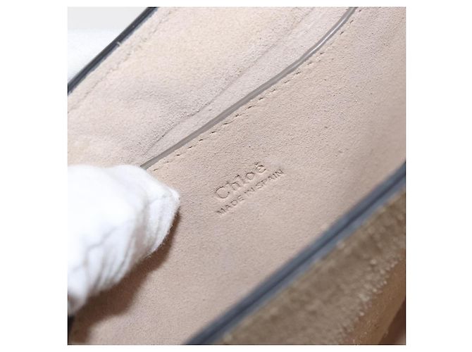 Chloé Borsa a Spalla Faye in Pelle e Camoscio Piccola Verde - vista 6