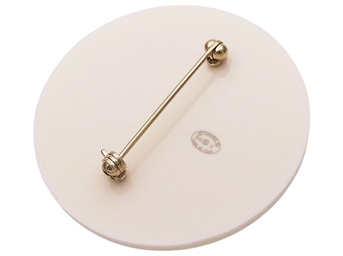 Chanel Mademoiselle Brosche Schwarz Weiß - Ansicht 2