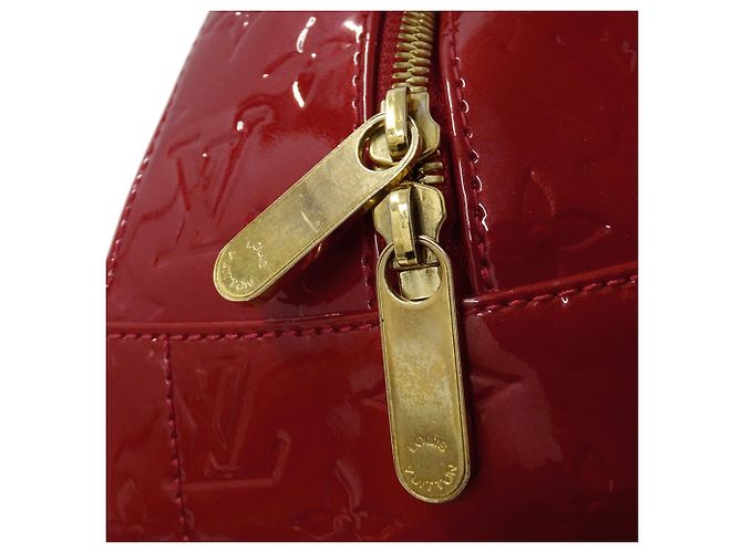 Summit Borsa Tote Louis Vuitton Monogram Vernis Pomme d'Amour Rosso - vista 11