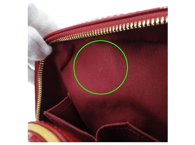 Summit Borsa Tote Louis Vuitton Monogram Vernis Pomme d'Amour Rosso - vista 14