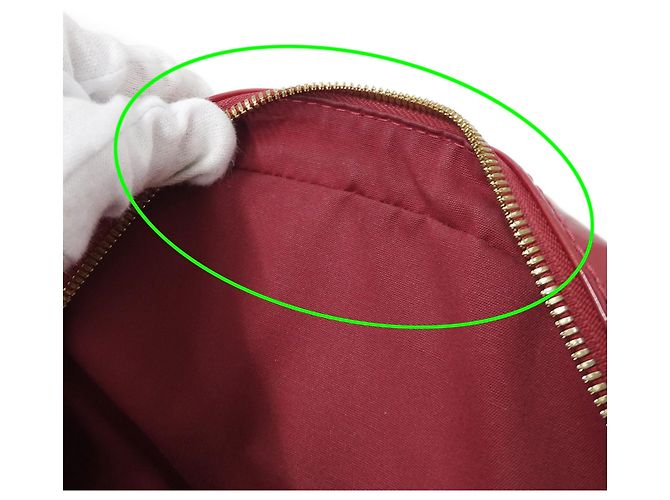 Summit Borsa Tote Louis Vuitton Monogram Vernis Pomme d'Amour Rosso - vista 15