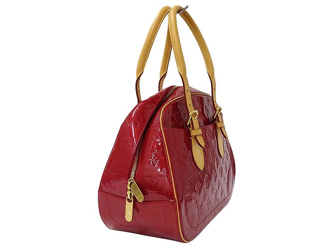 Summit Borsa Tote Louis Vuitton Monogram Vernis Pomme d'Amour Rosso - vista 4