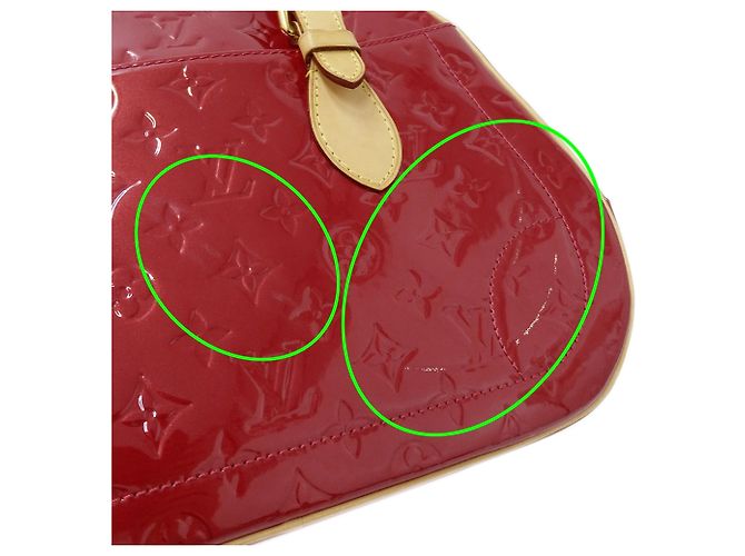 Summit Borsa Tote Louis Vuitton Monogram Vernis Pomme d'Amour Rosso - vista 7
