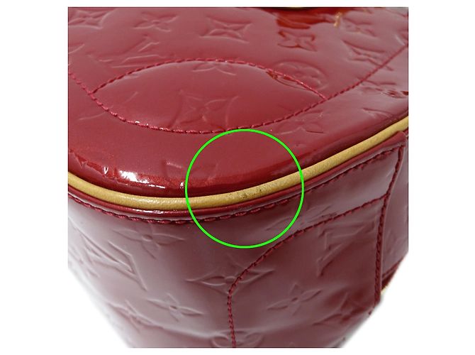 Summit Borsa Tote Louis Vuitton Monogram Vernis Pomme d'Amour Rosso - vista 8