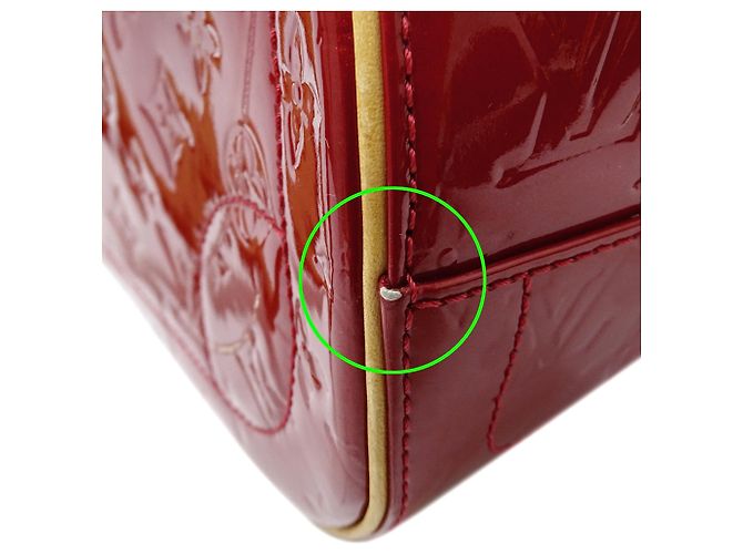 Summit Borsa Tote Louis Vuitton Monogram Vernis Pomme d'Amour Rosso - vista 9