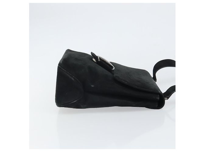 Borsa a Spalla Vala in Pelle Scamosciata Salvatore Ferragamo Nero - vista 3