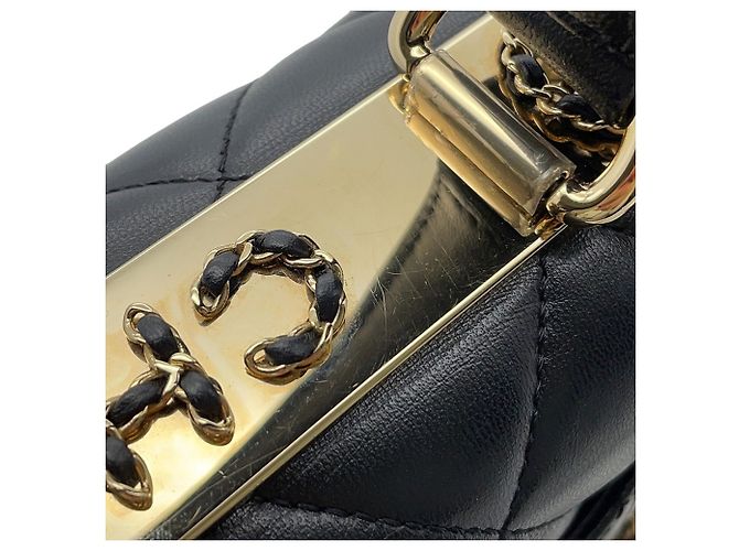 Borsa Chanel Coco Mark Matelassé Trendy CC Nero - vista 16
