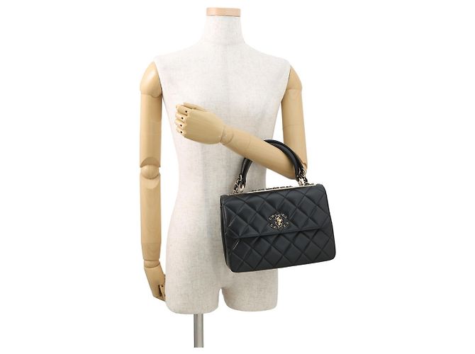 Borsa Chanel Coco Mark Matelassé Trendy CC Nero - vista 4