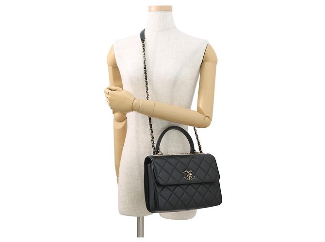 Borsa Chanel Coco Mark Matelassé Trendy CC Nero - vista 5