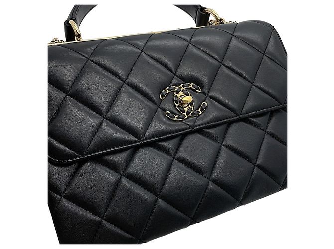 Borsa Chanel Coco Mark Matelassé Trendy CC Nero - vista 8