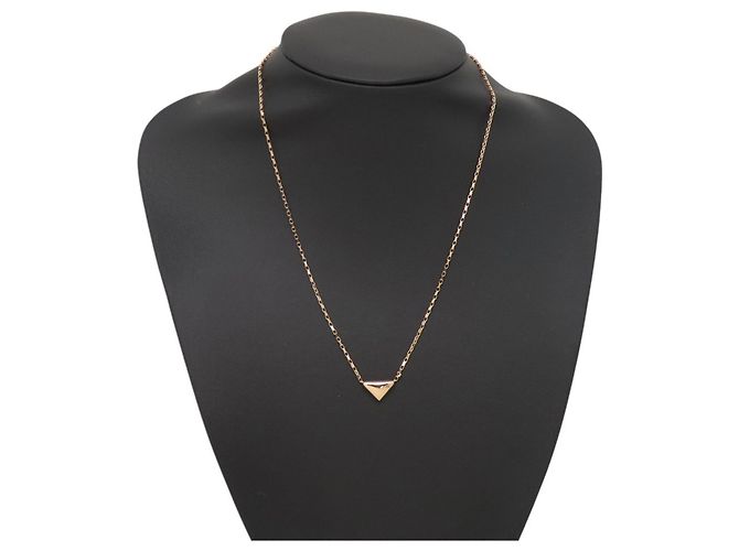 Collana Pendente Mini Triangolo Prada in Oro Rosa 18K - vista 4