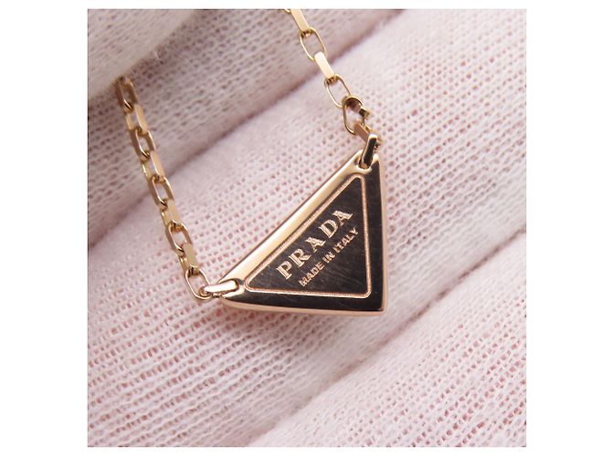 Collana Pendente Mini Triangolo Prada in Oro Rosa 18K - vista 7