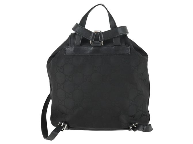 Gucci Vintage Jackie Backpack GG Canvas Medium Black - view 2