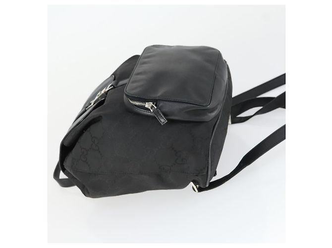 Gucci Vintage Jackie Backpack GG Canvas Medium Black - view 4