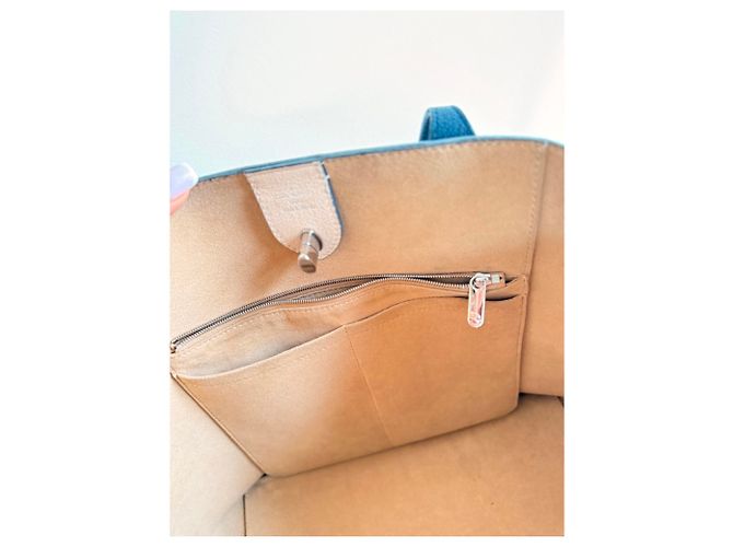 Neverfull Borsa Tote Lockme in pelle Louis Vuitton Beige - vista 15