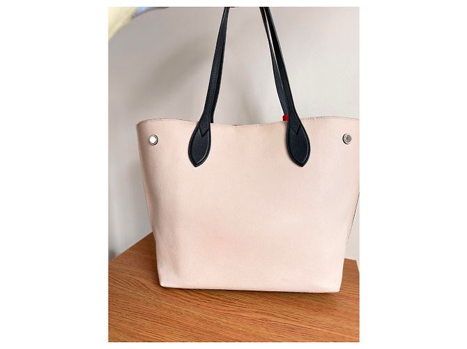 Neverfull Borsa Tote Lockme in pelle Louis Vuitton Beige - vista 5