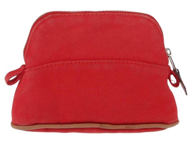 Hermès Hermes Bolide Travel Pouch Canvas Mini Red - view 2