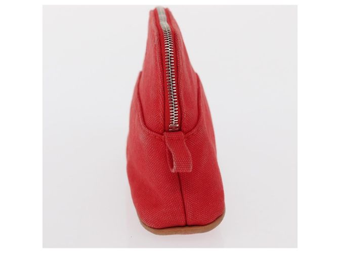 Hermès Hermes Bolide Travel Pouch Canvas Mini Red - view 3