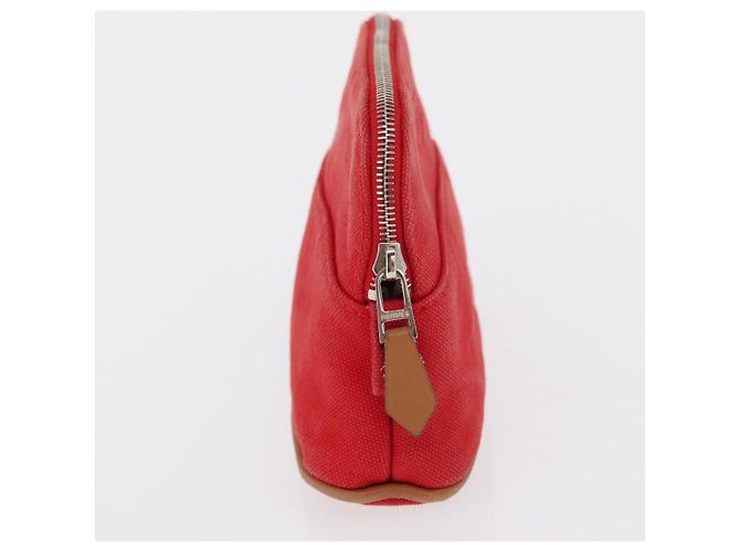 Hermès Hermes Bolide Travel Pouch Canvas Mini Red - view 4