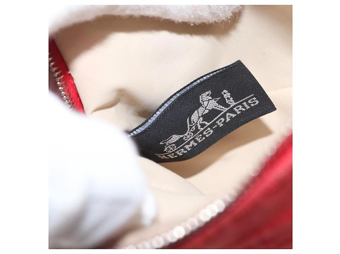 Hermès Hermes Bolide Travel Pouch Canvas Mini Red - view 6