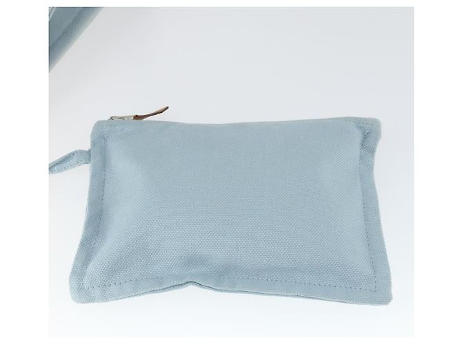 Hermès HERMES Borsa a Mano Bora Bora MM in Tela 2 Set Azzurro Baby Argento Auth mr1842 Blu chiaro - vista 10