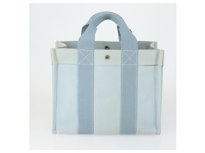 Hermès HERMES Borsa a Mano Bora Bora MM in Tela 2 Set Azzurro Baby Argento Auth mr1842 Blu chiaro - vista 2