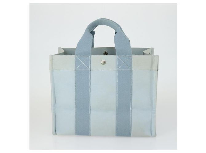 Hermès HERMES Borsa a Mano Bora Bora MM in Tela 2 Set Azzurro Baby Argento Auth mr1842 Blu chiaro - vista 3