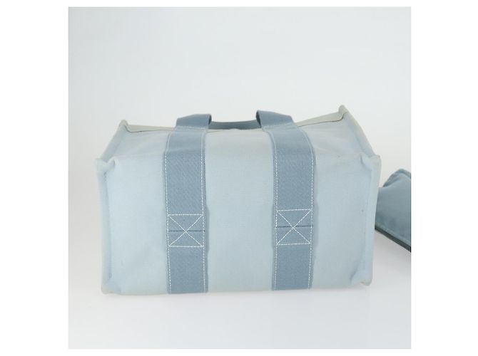Hermès HERMES Borsa a Mano Bora Bora MM in Tela 2 Set Azzurro Baby Argento Auth mr1842 Blu chiaro - vista 7
