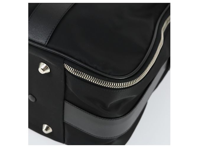 PRADA Koffer Nylon Schwarz Silber Auth 162425 - Ansicht 10