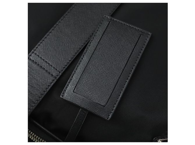 PRADA Koffer Nylon Schwarz Silber Auth 162425 - Ansicht 14