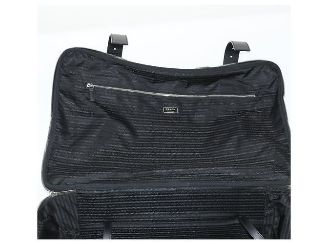 PRADA Koffer Nylon Schwarz Silber Auth 162425 - Ansicht 18
